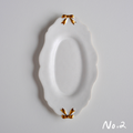 ౨ৎ Bowknot Snow-Melting White Porcelain Plate
