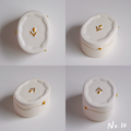 Tulip Snow Melt White Porcelain Gold Dot Covered Box