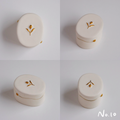 Tulip Snow Melt White Porcelain Gold Dot Covered Box