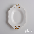 ౨ৎ Bowknot Snow-White Porcelain Plate