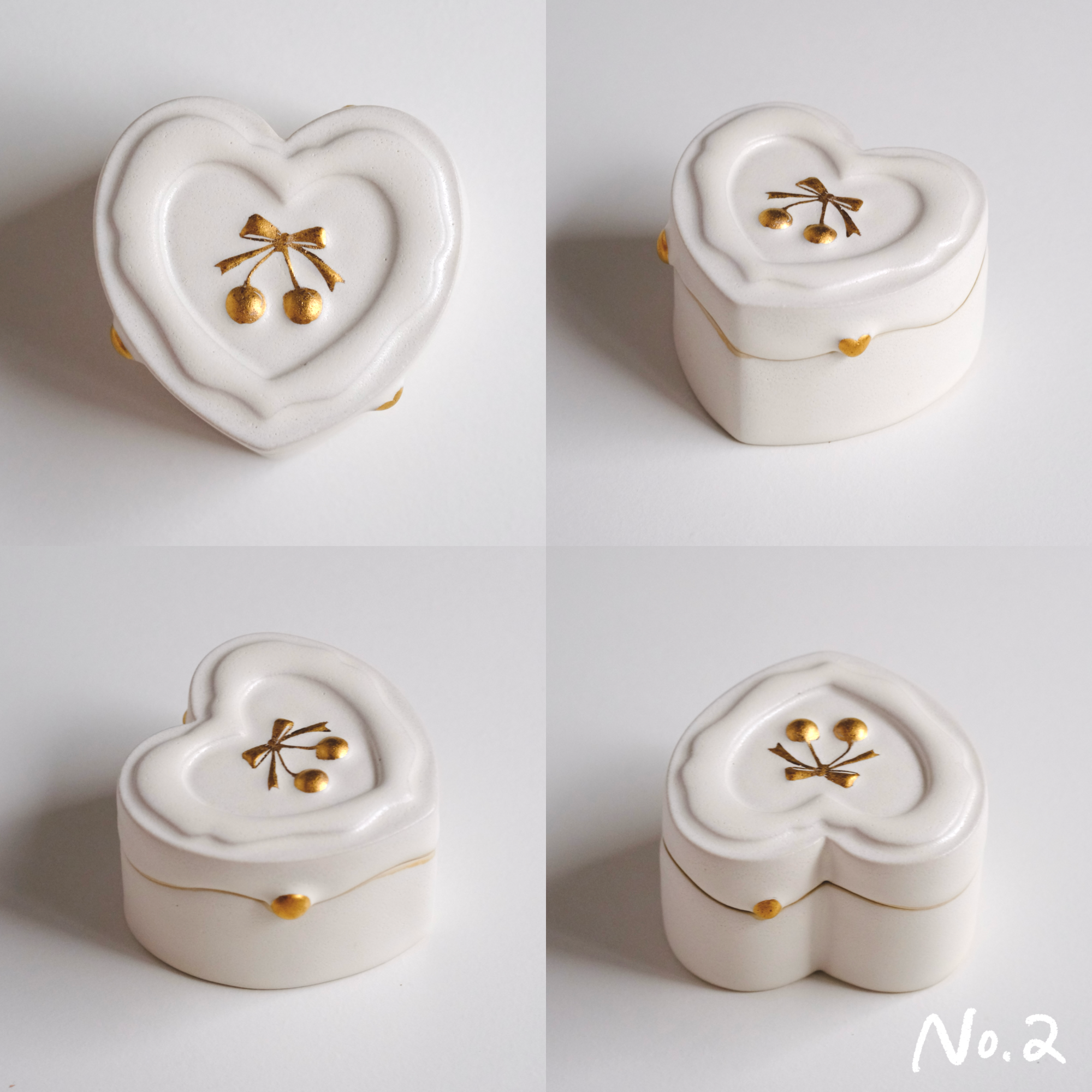Bow-knot Cherry Gold Dot Box