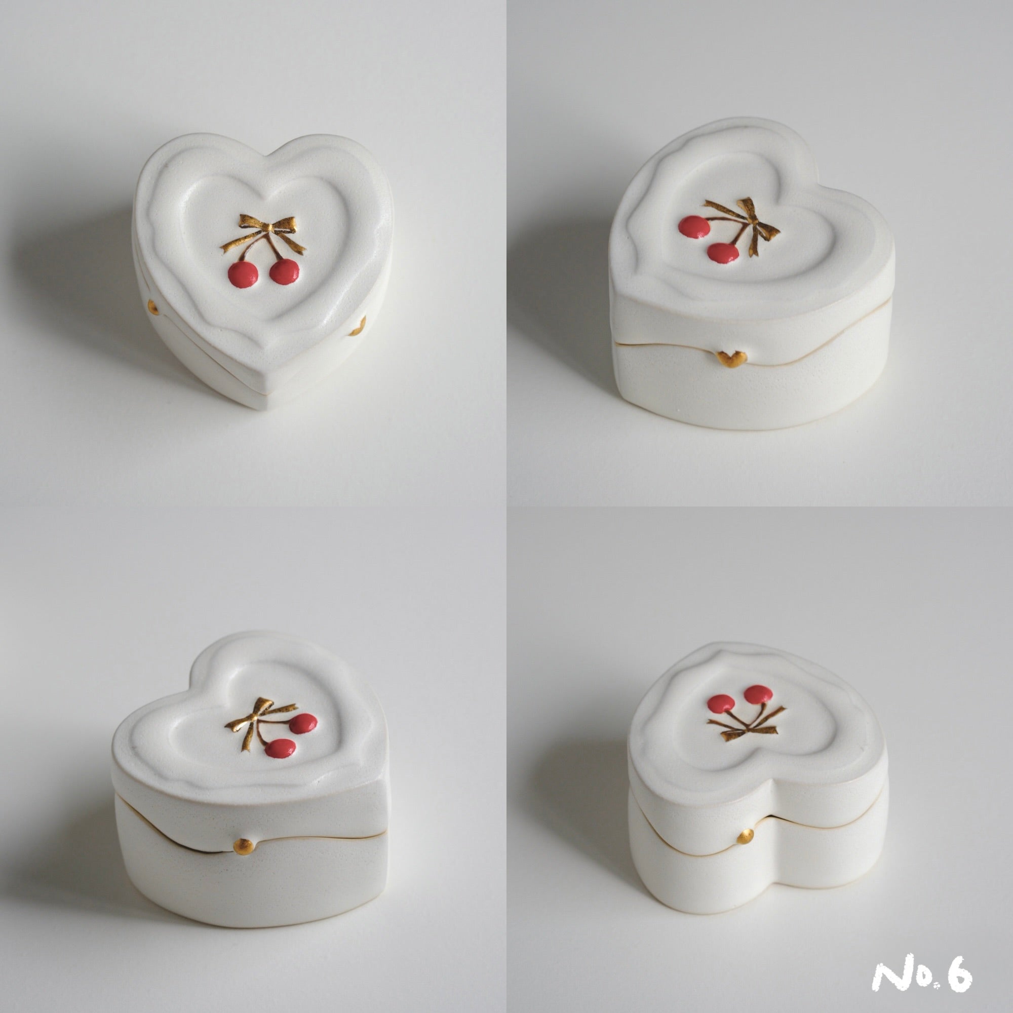 Bow-knot Cherry Gold Dot Box