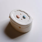 寶石雪融白瓷金點蓋盒